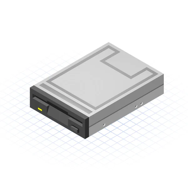 Lecteur de disquette isométrique — Image vectorielle