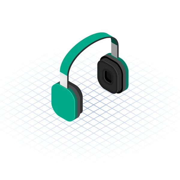 Headphone Isometrik - Stok Vektor