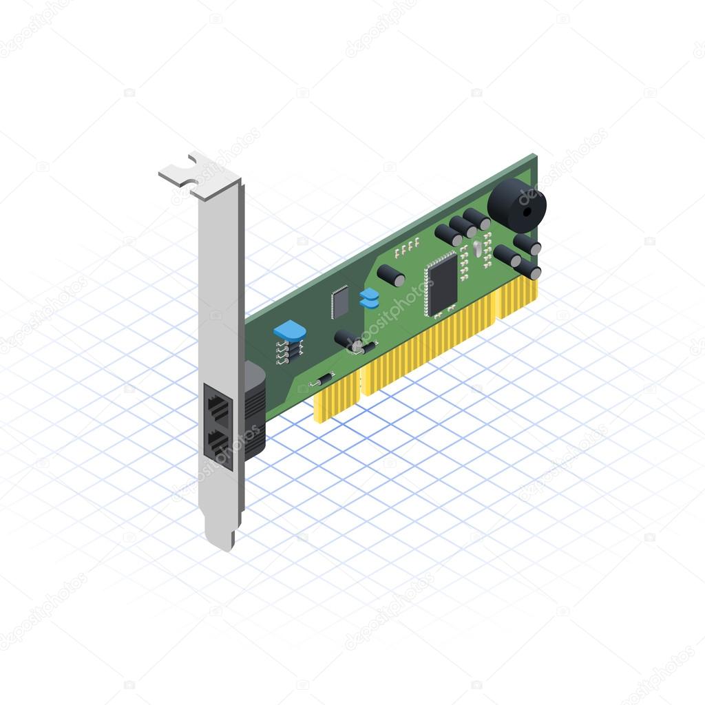 Isometric Network Card