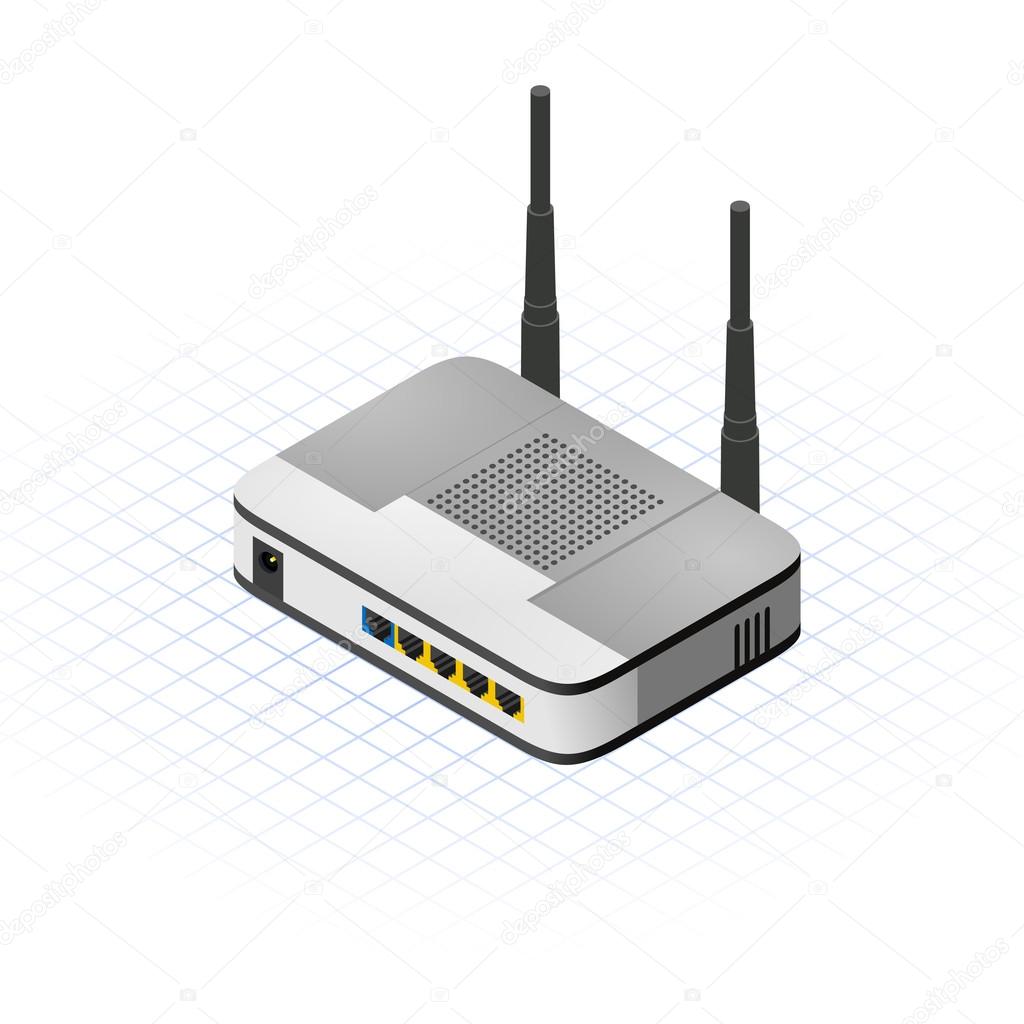 Isometric Wireless Router