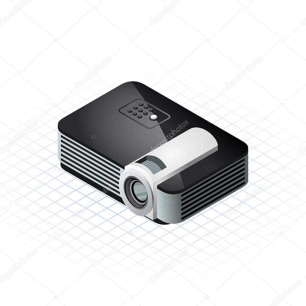 Isometric Projector Vector Illustration