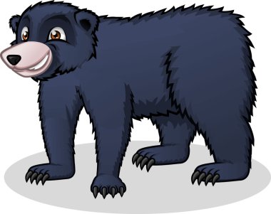 Yüksek kaliteli siyah ayı vektör karikatür çizim