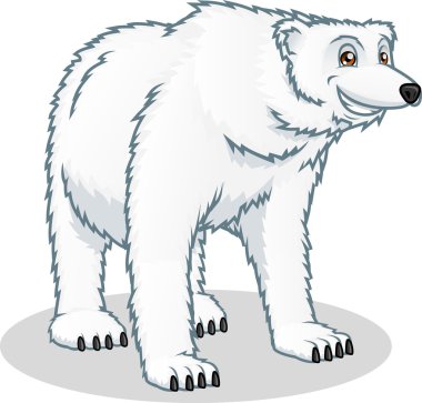 Yüksek kaliteli Polar Bear vektör karikatür çizim