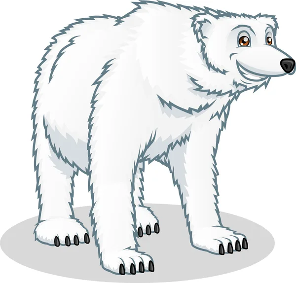 Ilustração de desenhos animados de vetor de urso polar de alta qualidade —  Vetores de Stock