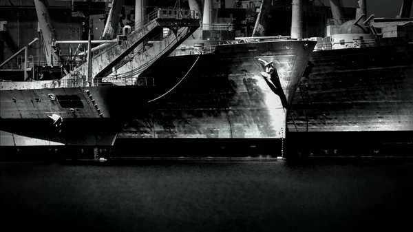 Leszerelt Haditengerészeti Hajók Más Néven Mothball Flotta Philadelphiában — Stock Fotó