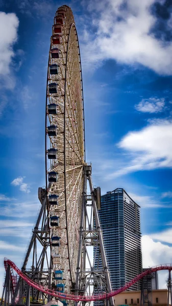 Cosmo Clock Ferris Wheel Het Centrum Van Yokohama Japan — Stockfoto