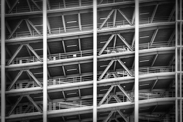 Uma Vista Lateral Quatro Andares Uma Garagem Estacionamento Yokohama Japão — Fotografia de Stock