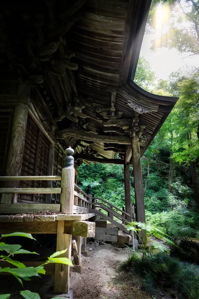 Façade Vieux Bâtiment Qui Trouve Dans Forêt Près Temple Myohoji — Photo