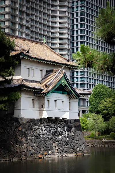 Τείχη Των Αρχών Του Δέκατου Έβδομου Αιώνα Ιαπωνικό Αυτοκρατορικό Παλάτι — Φωτογραφία Αρχείου