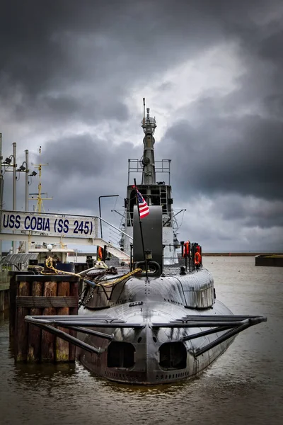 Жорсткі Задні Торпедні Апарати Підводного Човна Uss Cobia 245 Нині — стокове фото
