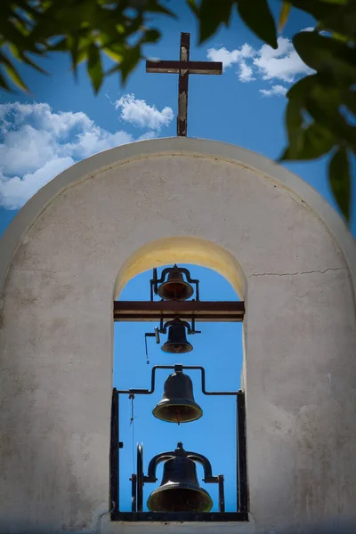 Torre Sineira Missão San Elizario Perto Paso Texas Construída 1877 — Fotografia de Stock