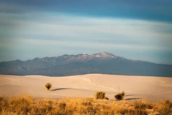 Güneş Alamogordo New Mexico Yakınlarındaki Çölde Kumların Üzerinde Batıyor — Stok fotoğraf