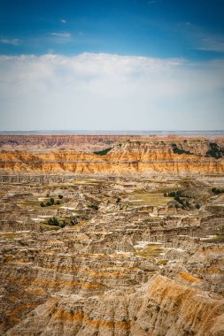 Güney Dakota, Wall yakınlarındaki çorak arazinin engebeli manzarası..
