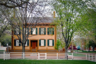 Amerika Birleşik Devletleri 'nin 16. Başkanı Abraham Lincoln' ün Springfield, Illinois 'deki evi..