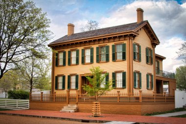 Amerika Birleşik Devletleri 'nin 16. Başkanı Abraham Lincoln' ün Springfield, Illinois 'deki evi..