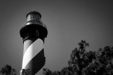 Saint Augustine, Florida 'daki çizgili Aziz Augustine Deniz Feneri..