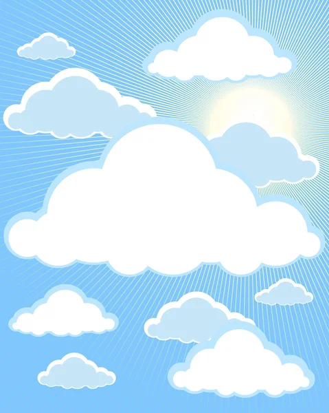 天空中的云彩 — 图库矢量图片