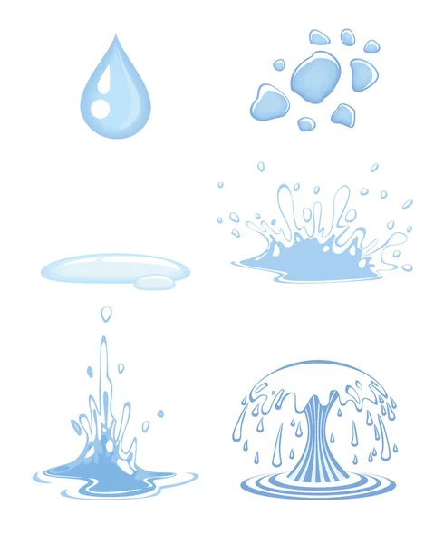 Set de gotas de agua — Archivo Imágenes Vectoriales