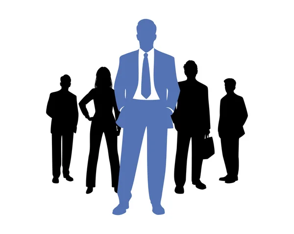 Business team silhouette — Stock Vector