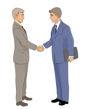 İki iş adamları el sıkışma 