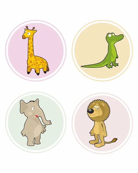四种动物集 — 图库矢量图片
