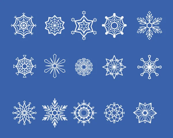 Set de copos de nieve — Vector de stock