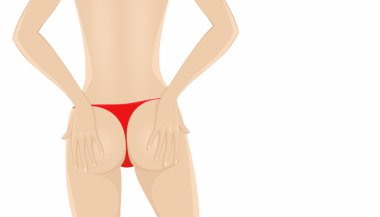 Kırmızı külot poz kız