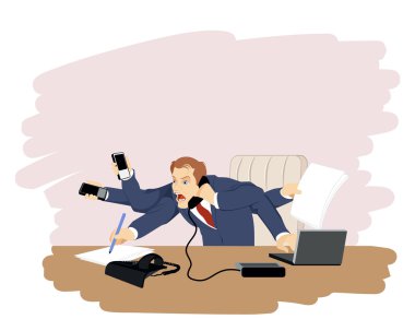 iş yerinde iş adamı