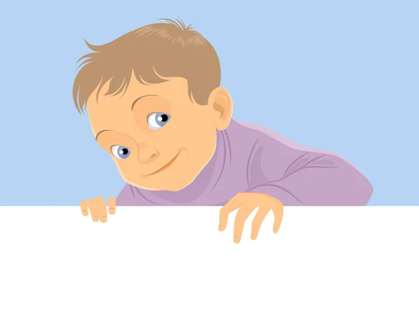 Child with banner — Stock Vector