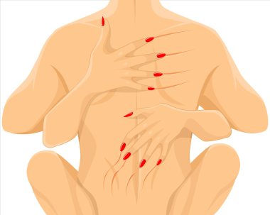 Çizikler ile erkek arka