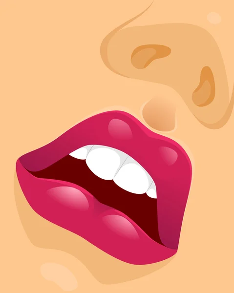 Languid girl with sensuality lips — Stock Vector