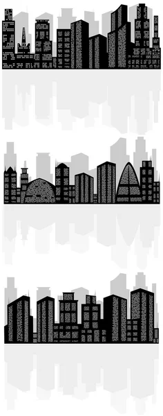 Abstract city silhouette — Stok Vektör
