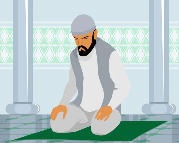 Müslüman adam dua ediyor