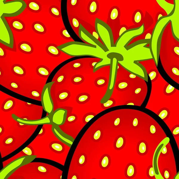 Strawberry seamless pattern — Stock Vector