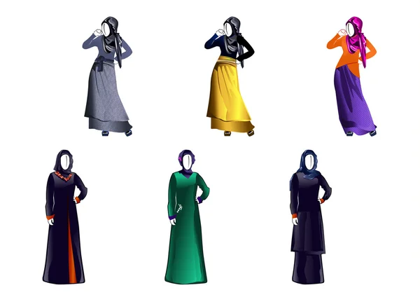 Gadis muslim modern - Stok Vektor