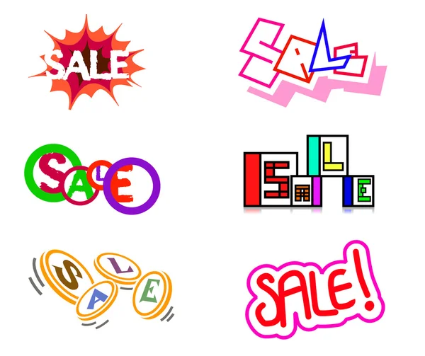 Six sale icons — Stock Vector