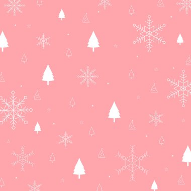 Mutlu Noeller ve mutlu yıllar geçmişi, kartpostal ve afiş için şablon tasarımı. Vektör ve İllüstrasyon. Kusursuz Desen