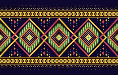 Özgeçmiş için soyut etnik geometrik model tasarımı. Vektör ve illüstrasyon.