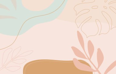 Minimal kapak tasarımı. Soyut duvar sanatı vektörü. Moda seti, duvar çerçeveli baskılar için tasarım, tuval posteri, kartpostal veya broşür olarak sanat eseri. Vektör illüstrasyonu.