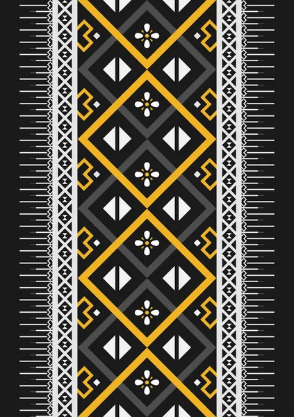 Етнічний Східний Ікетний Візерунок Традиційний Дизайн Фону Килима Шпалер Одягу — стоковий вектор
