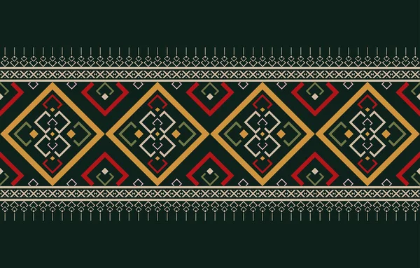 Этнический Восточный Дизайн Фона Ковра Обоев Одежды Обертки Векторной Иллюстрации — стоковый вектор