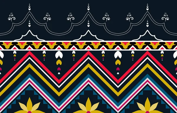 Ethnische Orientalische Ikat Muster Traditionelles Design Für Hintergrund Teppich Tapete — Stockvektor