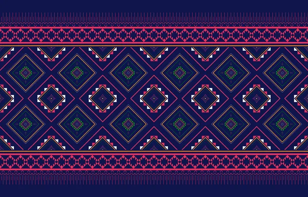 Etnia Oriental Ikat Padrão Tradicional Design Para Fundo Tapete Papel — Vetor de Stock