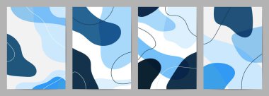 Minimal kapak tasarımı. Moda seti, Modern Poster Sanat. Duvar çerçeveli baskılar, tuval posteri, kartpostal veya broşür olarak sanat eserleri için tasarım. Vektör illüstrasyonu.