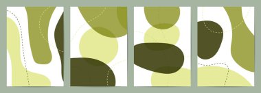 Minimal kapak tasarımı. Moda seti, Modern Poster Sanat. Duvar çerçeveli baskılar, tuval posteri, kartpostal veya broşür olarak sanat eserleri için tasarım. Vektör illüstrasyonu.