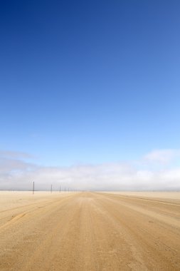 Namibya uzun ıssız yol