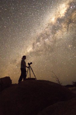 Namibya yıldızlarda fotoğraf çekimi
