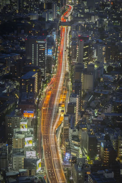 टोक्यो सिटीस्केप रात में — स्टॉक फ़ोटो, इमेज