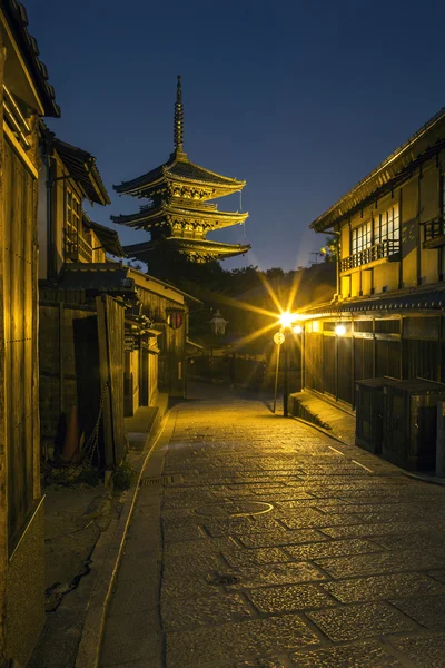 Kiyomizu-dera ναό στο λυκόφως — Φωτογραφία Αρχείου