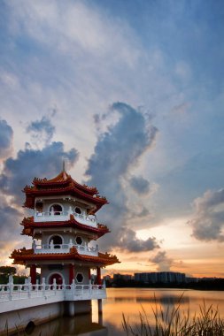 Singapur 'daki Budist tapınağı.
